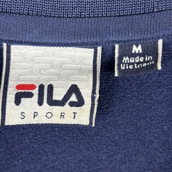 Fila Mens Track Jacket M Blue Colorblock Full Zip Tennis Patriotic pickleball - Picture 4 of 13